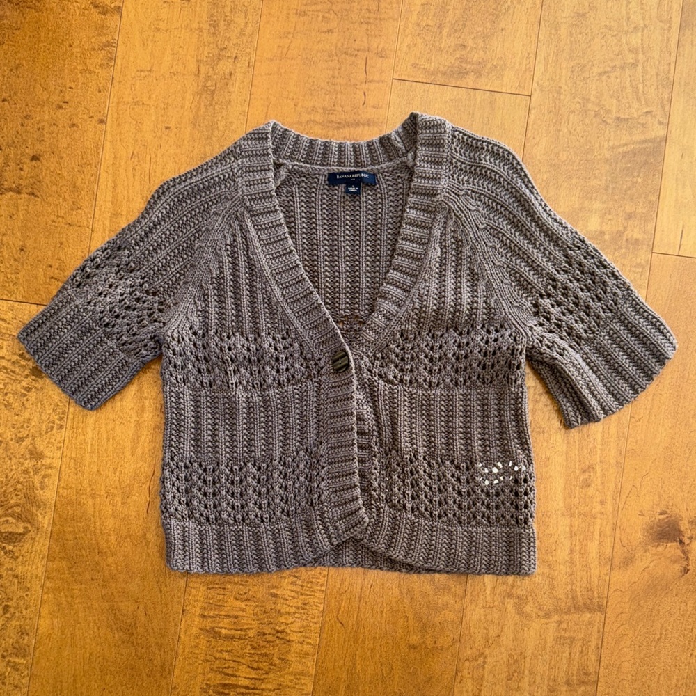 Banana Republic Taupe Knit Cardigan